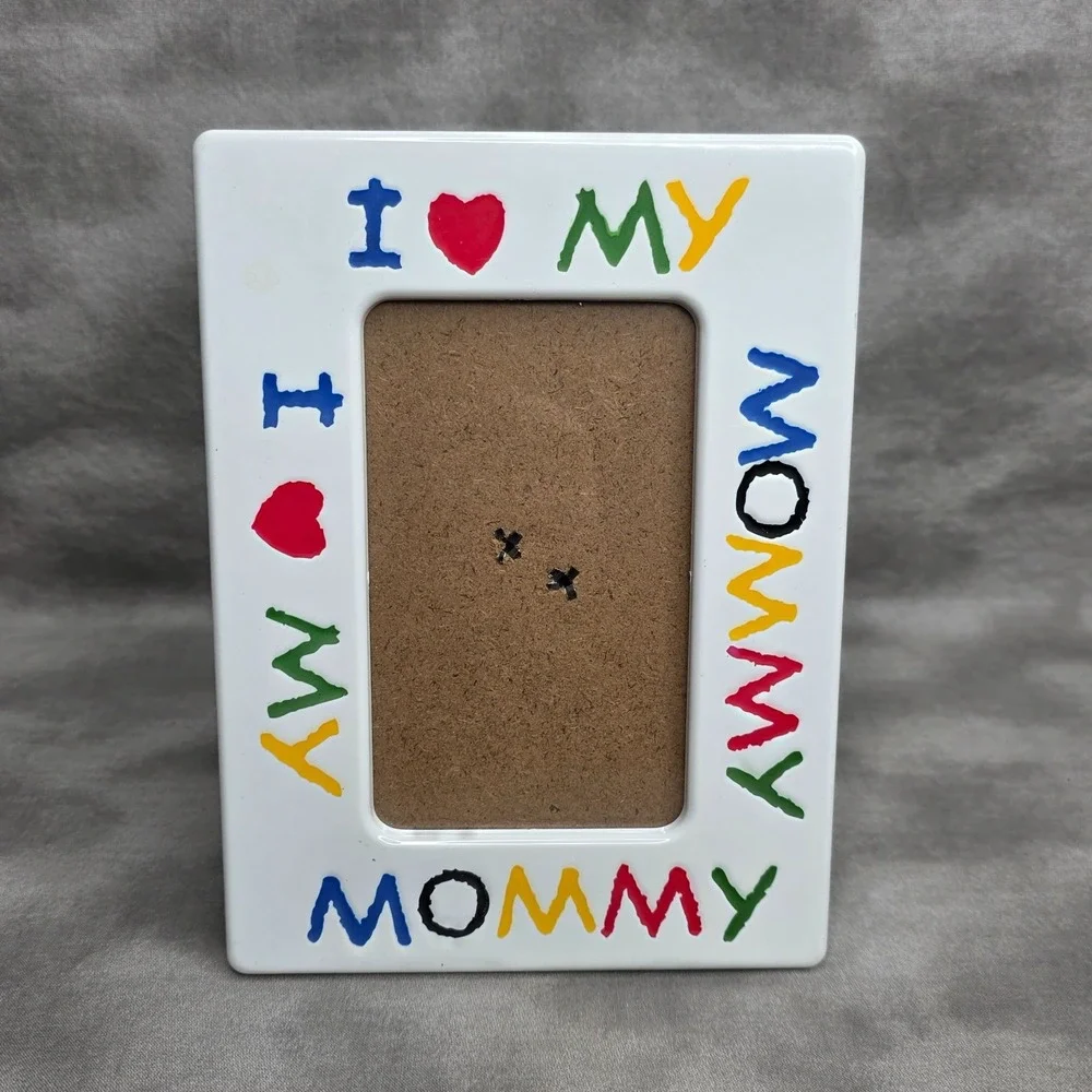 I LOVE ❤️ MY MOMMY Colorful Picture Frame Crayon Style 4x6